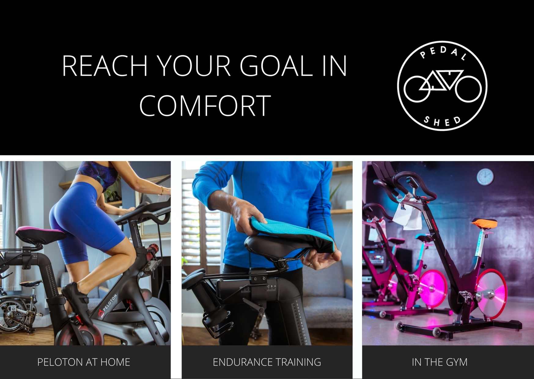 REACH YOUR GOAL IN COMFORT WITH A PADDED BIKE SEAT COVER BY PEDALSHED