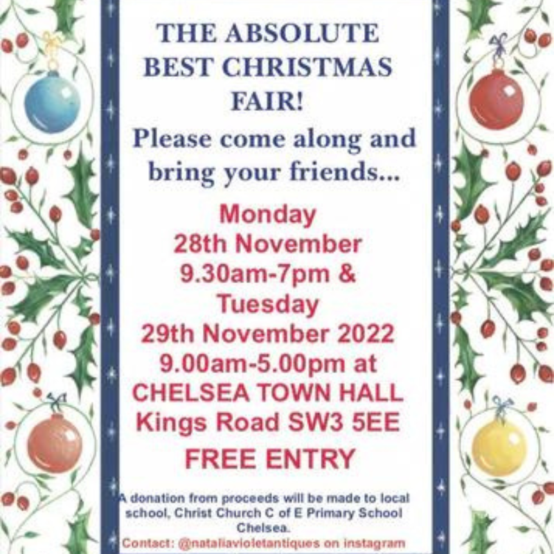 ABC Fair starts tomorrow! Chelsea Town Hall - Kings Road