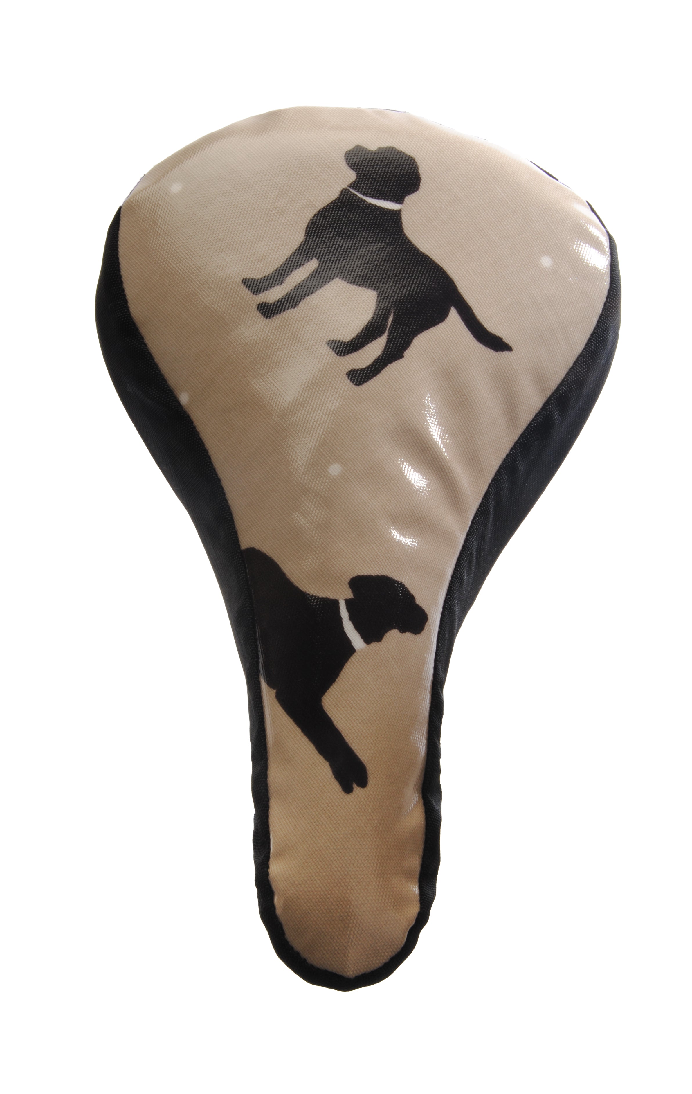 Black Labrador Waterproof Bike Seat Cover Slim - Beige