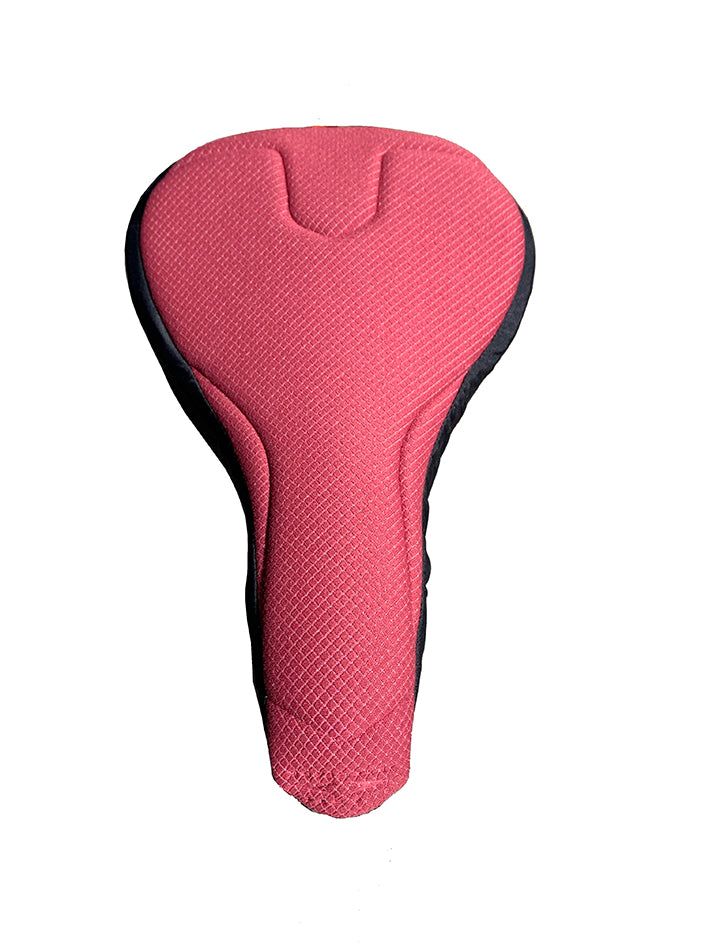 Padded Bike Seat Cover for Endurance Training - Ruby Red & Black (Women)