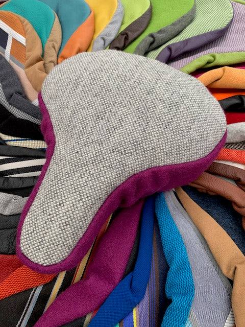 Grace Saddle Cover - Plum & Checked