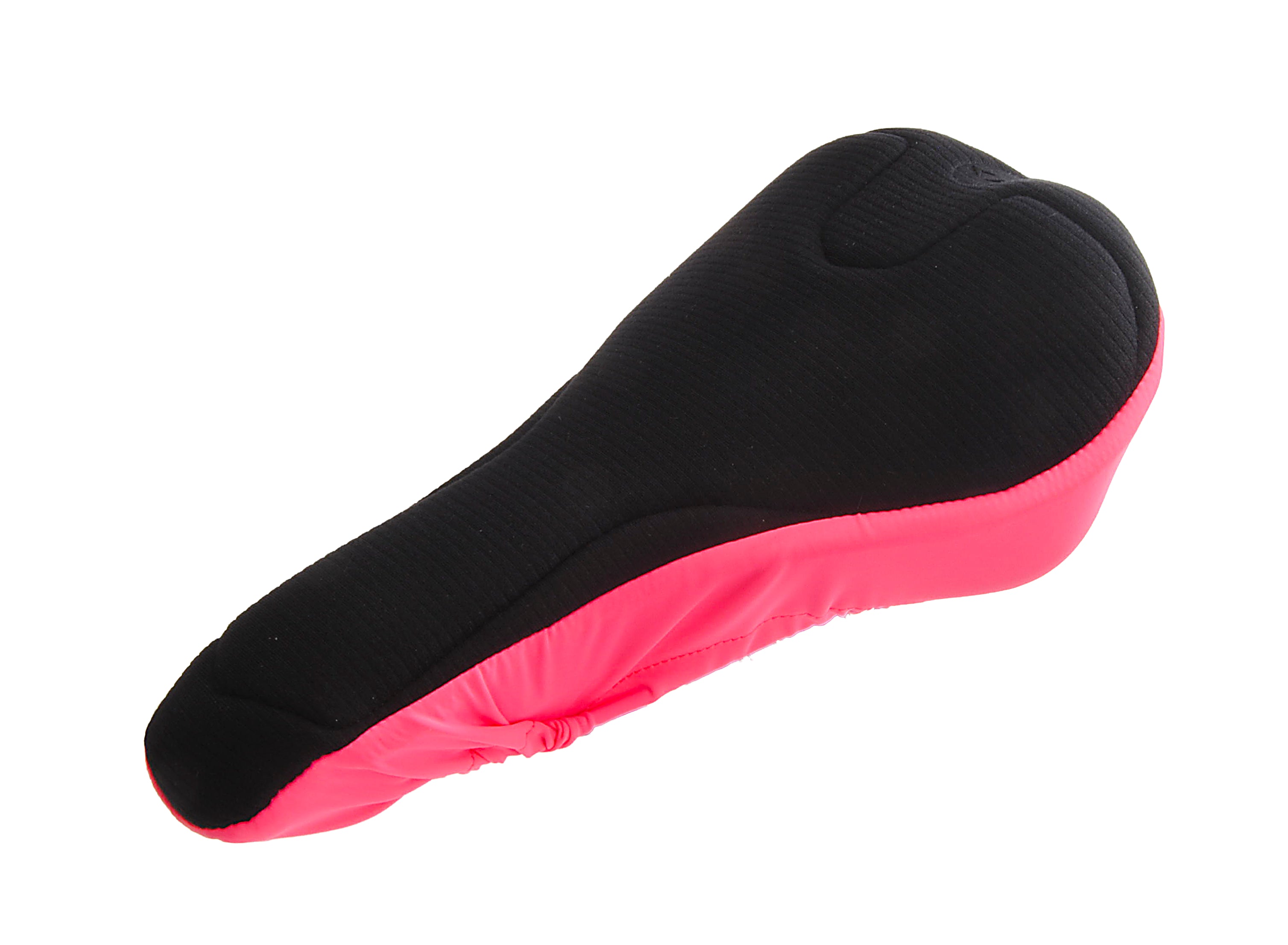 Black-and-pink-padded-bicycle-seat-cover-for-peloton-bike