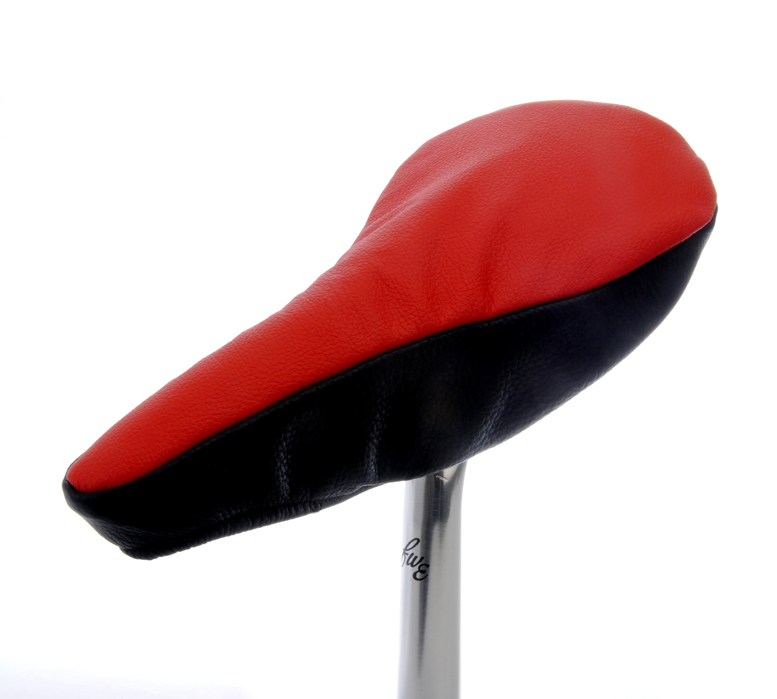 Ferrari II Saddle Cover - Red & Black Leather