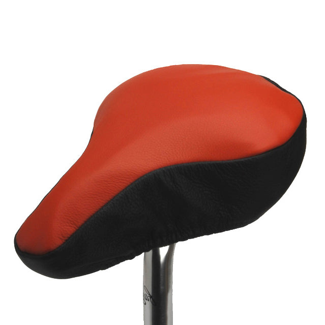 Ferrari Saddle Cover - Red & Black Leather reg