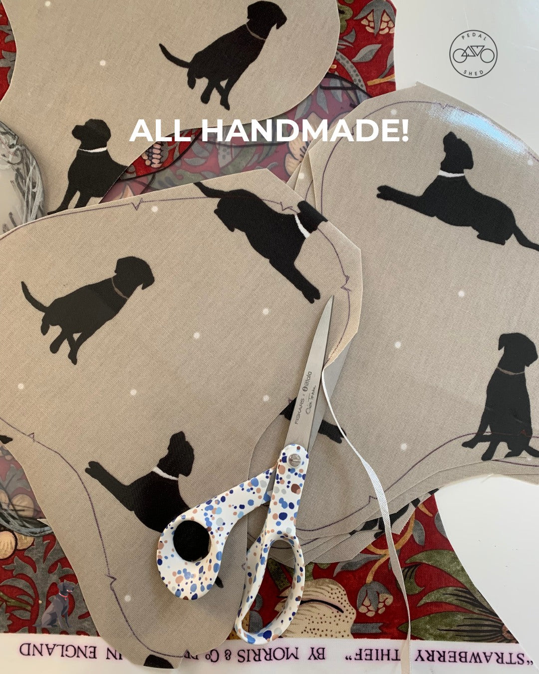 handmade-bike-seat-covers-with-black-labrador-print