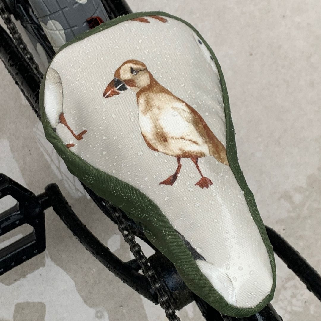 Birds - Kids Waterproof Saddle Cover Green