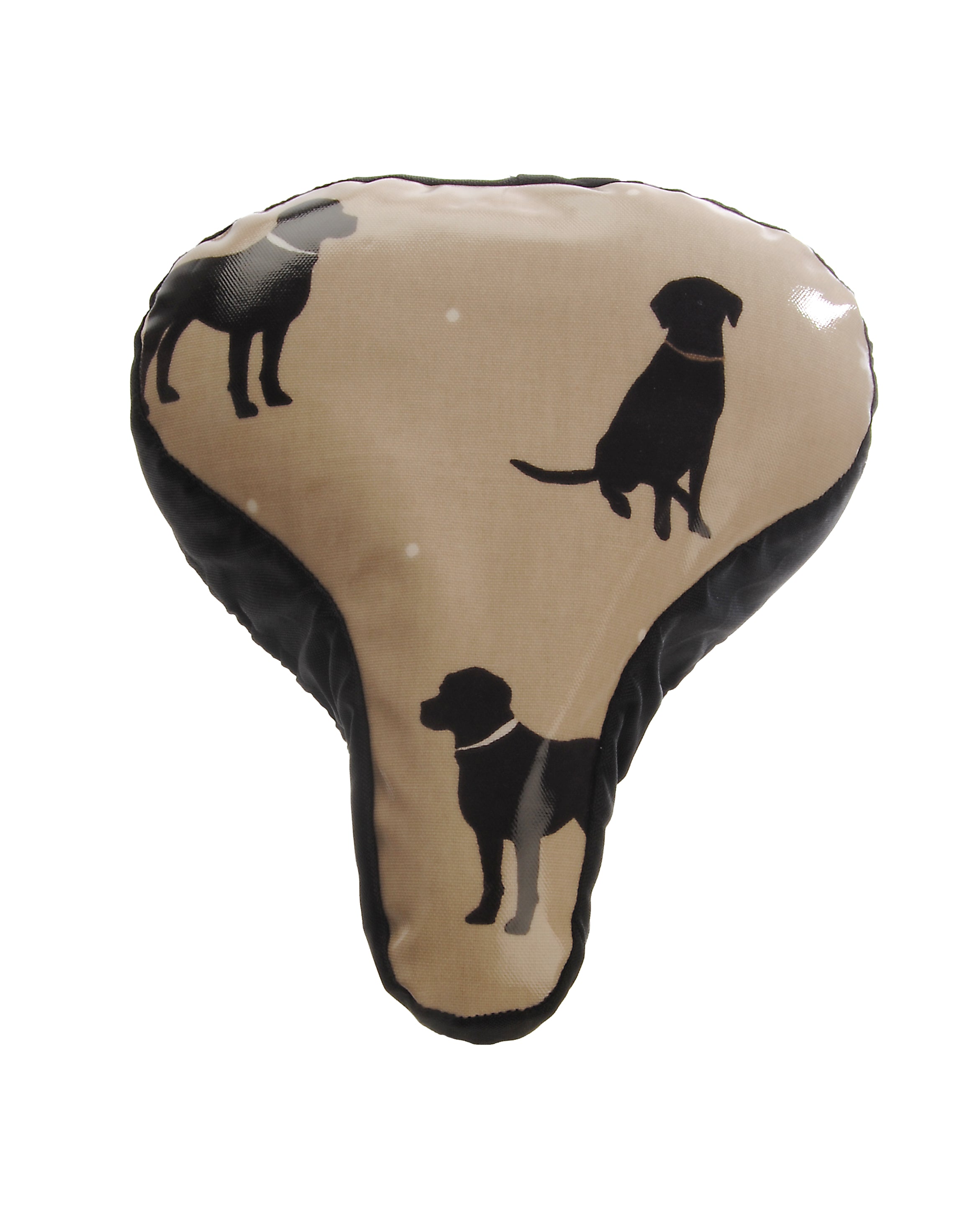 Black labrador patterned waterproof bike seat cover
