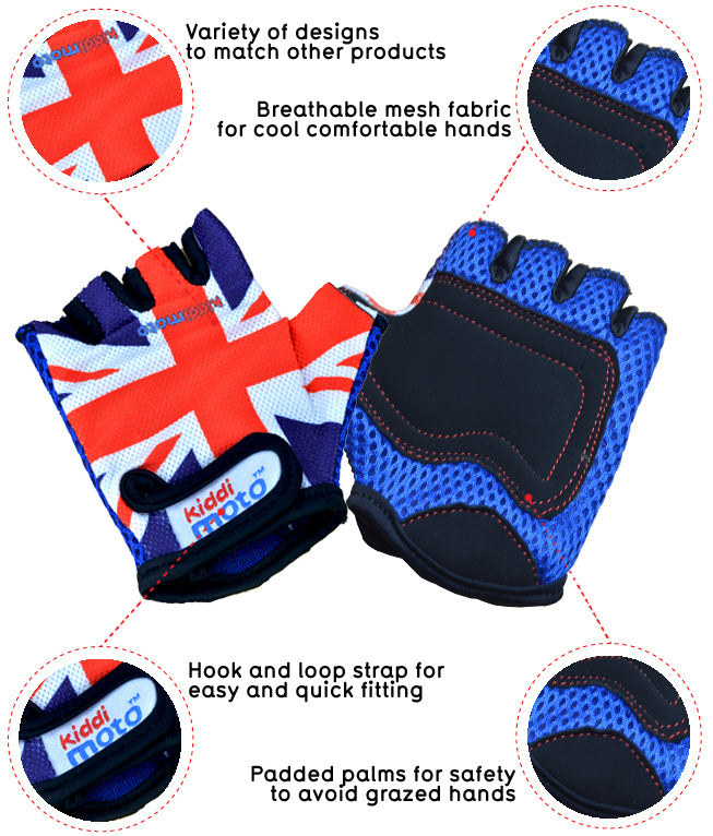 Kids Bicycle Gloves - Union Jack