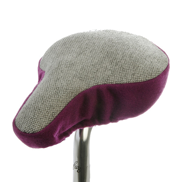 Grace Saddle Cover - Plum & Checked