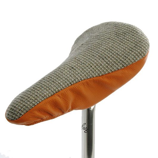 Kooki II Saddle Cover - Checked & Tangerine